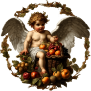 Cherub with a Basket of Abundance