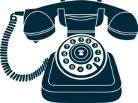 Vintage Blue Phone Icon