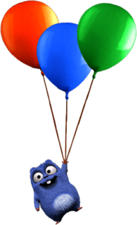 Lemming Attached To Balloons
