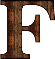Wooden Capital Letter F