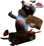 Rabbid Standing on Suitcase