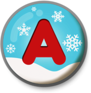 Letter A Snowy Roundlet