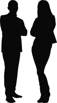 Silhouette Man and Woman