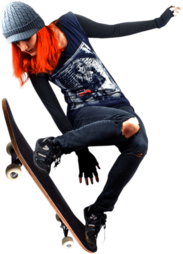 Skateboarder Ginger