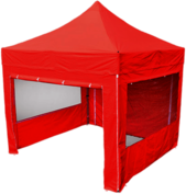 Red Garden Canopy With Windows