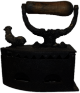 Retro Iron With Rooster Decoration