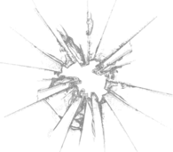Bullet Hole Broken Glass
