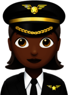 Female Pilot Apple Emoji