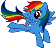 Rainbow Dash Looking Back