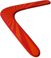 Red and Yellow Boomerang