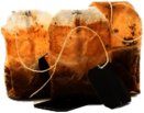 Used Teabags With Brown Label