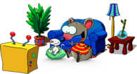 Toopy & Binoo Watching Television