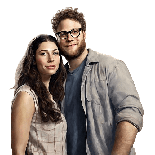 Seth Rogen and Lauren Miller