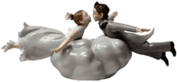 Flying Bride and Groom Wedding Figurines