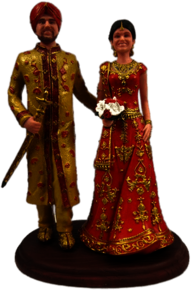 Indian Wedding Cake Topper Figurines