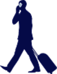 Businessman on Trip Clipart
