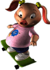 Jakers ! Molly Winks on A Skateboard