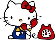 Hello Kitty on the Phone