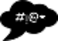 Dark Cloud Speech Bubble