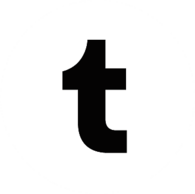 Tumblr Small t in White Circle