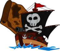 Pirate Ship and Treasure Map