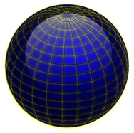 Dark Blue Globe with lines