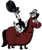Pet Squad character Mother Goose on Horse