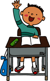 Child Putting Hand Up in Class