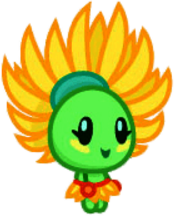 Pipa the Smiley Sunflower Turned To the Side