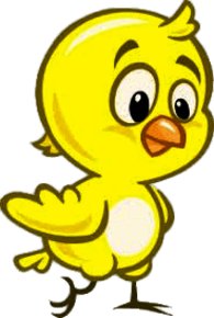 Little Yellow Chickadee Walking