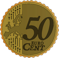 Coin 50 Euro Cent Clipart