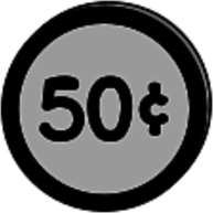 Coin 50 Dollar Cent Clipart