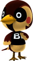 Animal Crossing character Sparro