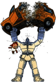 Big Guy Breaking Car In Half