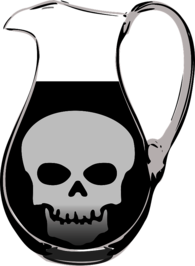 Polluted Water in Jug Black and White