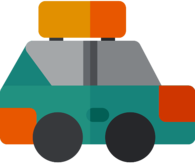 Car With Luggage On The Roof Icon