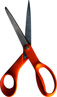 Orange Paper Scissors