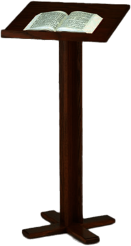 Pulpit With Open Bible