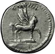 Silver Denarius With Pegasus Image