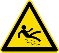 Slippery Floor Hazard Warning Sign