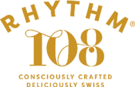 Rhythm 108 logo and slogan