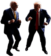 Joe Biden dancing with Donald Trump (AI image)