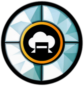 Cloud Storage & Backup, Minimalist App Icon - Circle Icon Bevel Border