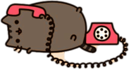 Pusheen on the Phone