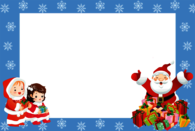 Christmas Frame Santa Claus Kids