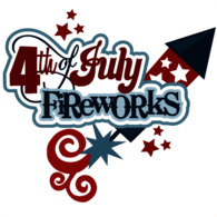 Happy Fourth Of July Rocket Fireworks Sticker