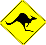 Kangaroo Road Sign Australia