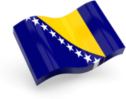 Bosnia Flag Icon Wave
