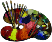 Artists Palette and Supplies