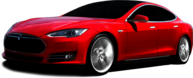 Tesla Sedan Red